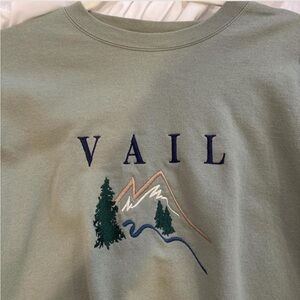 Green Vail Embroidered Sweatshirt